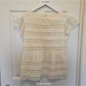Bonpoint Blouse E18 Gretalay Cream Women's Size XS